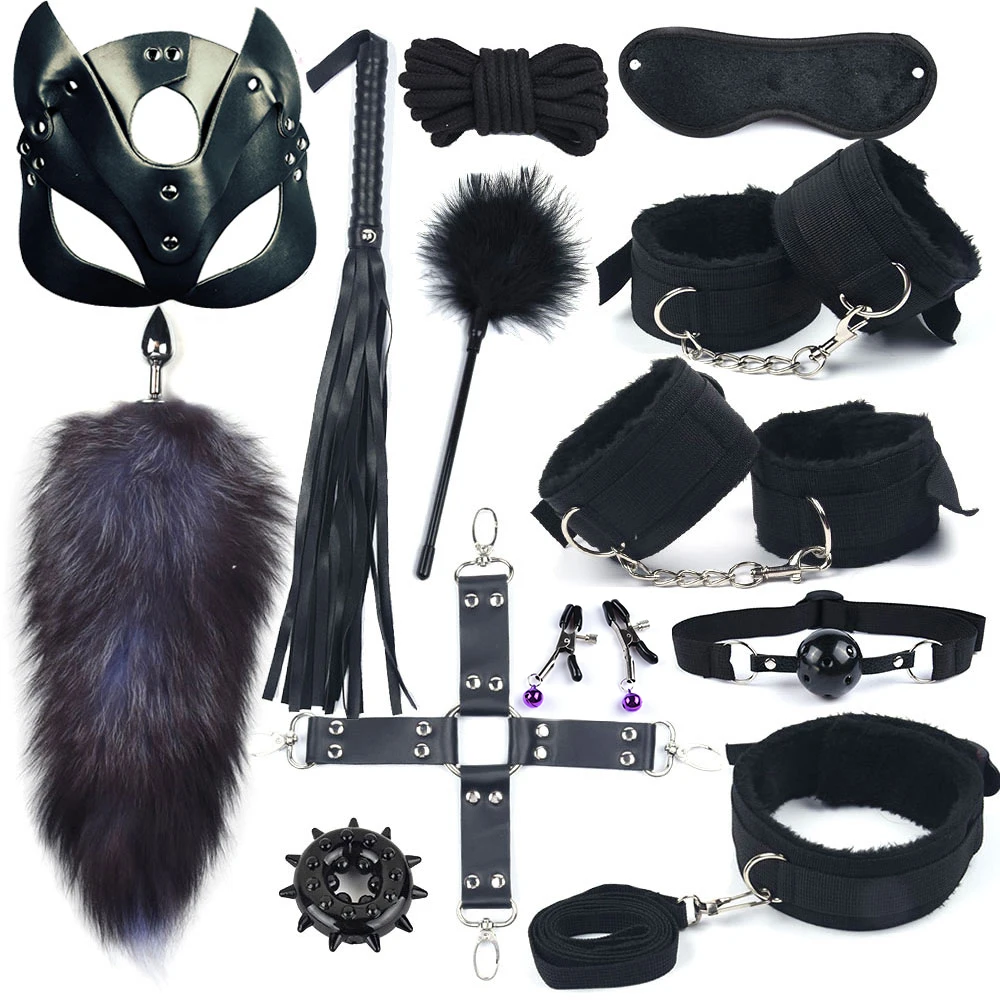 G Spot Dildo Vibrator Anal Plug Bondage Set Sex Toys For Women Whip Handcuffs For Sex Bdsm Exotic Adult Games - Image 6