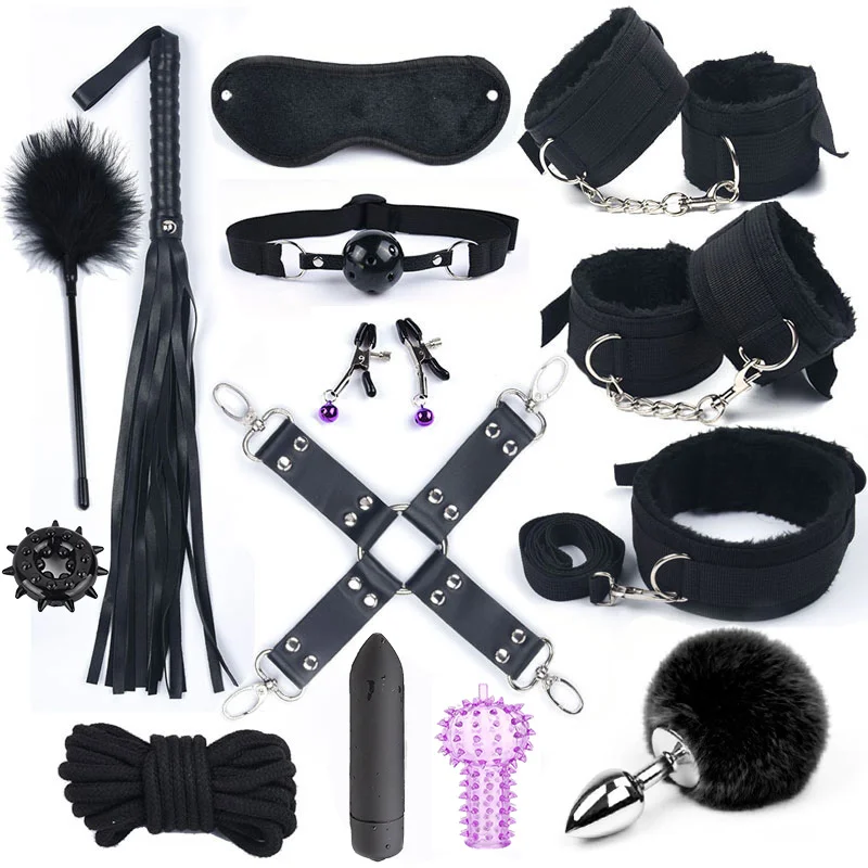 G Spot Dildo Vibrator Anal Plug Bondage Set Sex Toys For Women Whip Handcuffs For Sex Bdsm Exotic Adult Games - Image 5