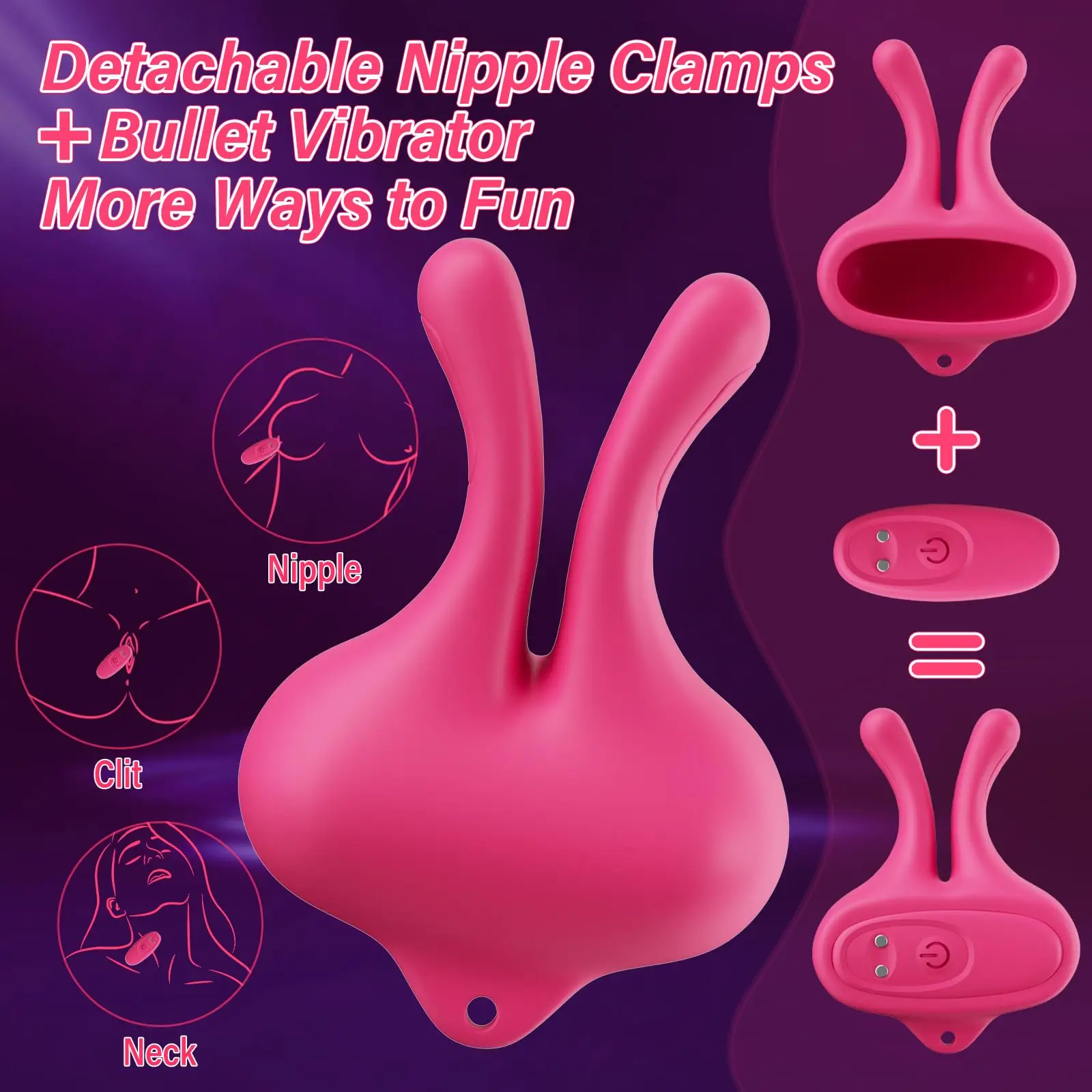 Vibrating Nipple Clamps Vibrator 9 Vibration Modes Magnetic Nipple Stimulation BDSM Adult Sex Toys for Women Couples Pleasure - Image 3