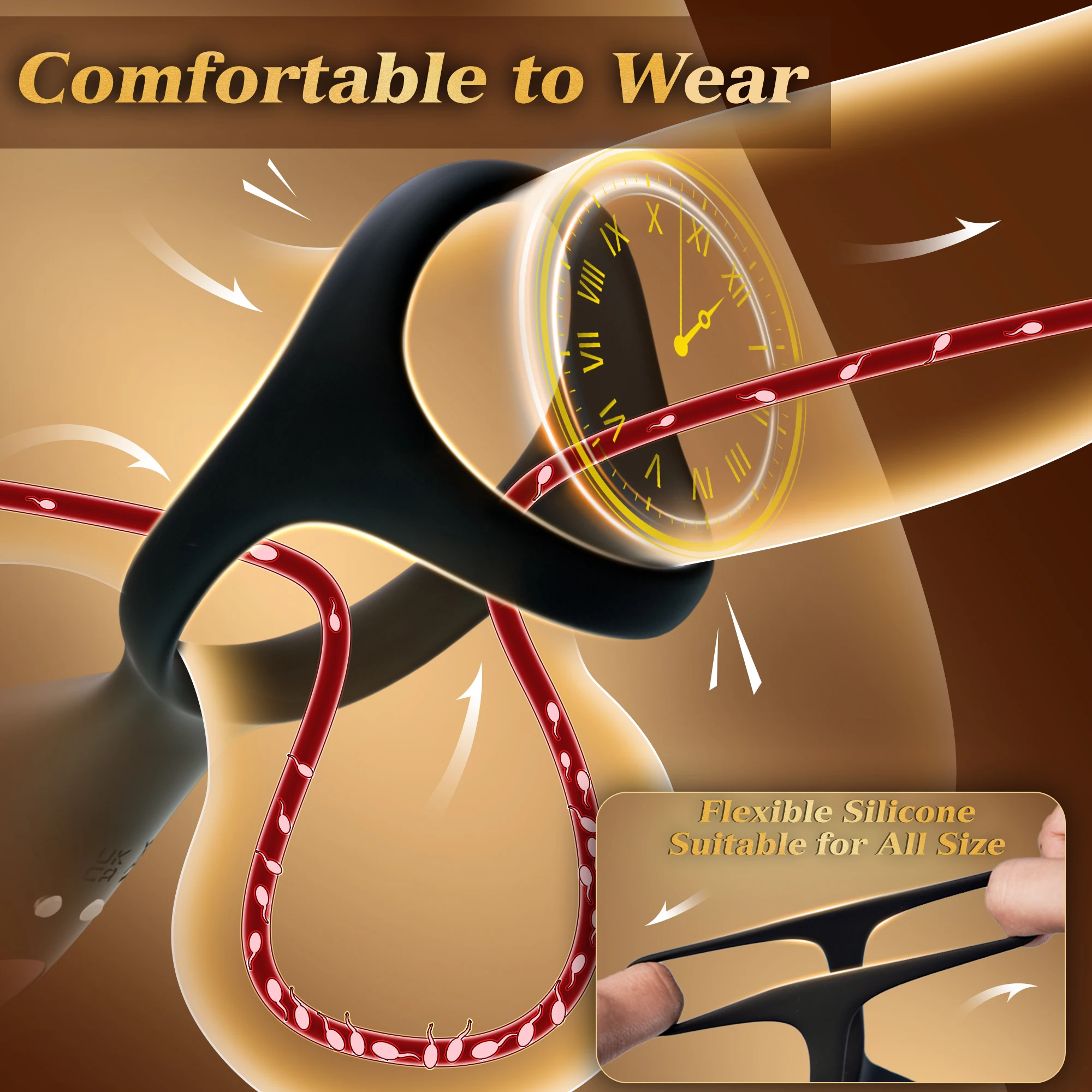 Remote Control Anal Vibrator Prostate Massager with Vibrating Cock Penis Ring Delay Ejaculation Cockring Adults Sex Toys for Men - Image 4