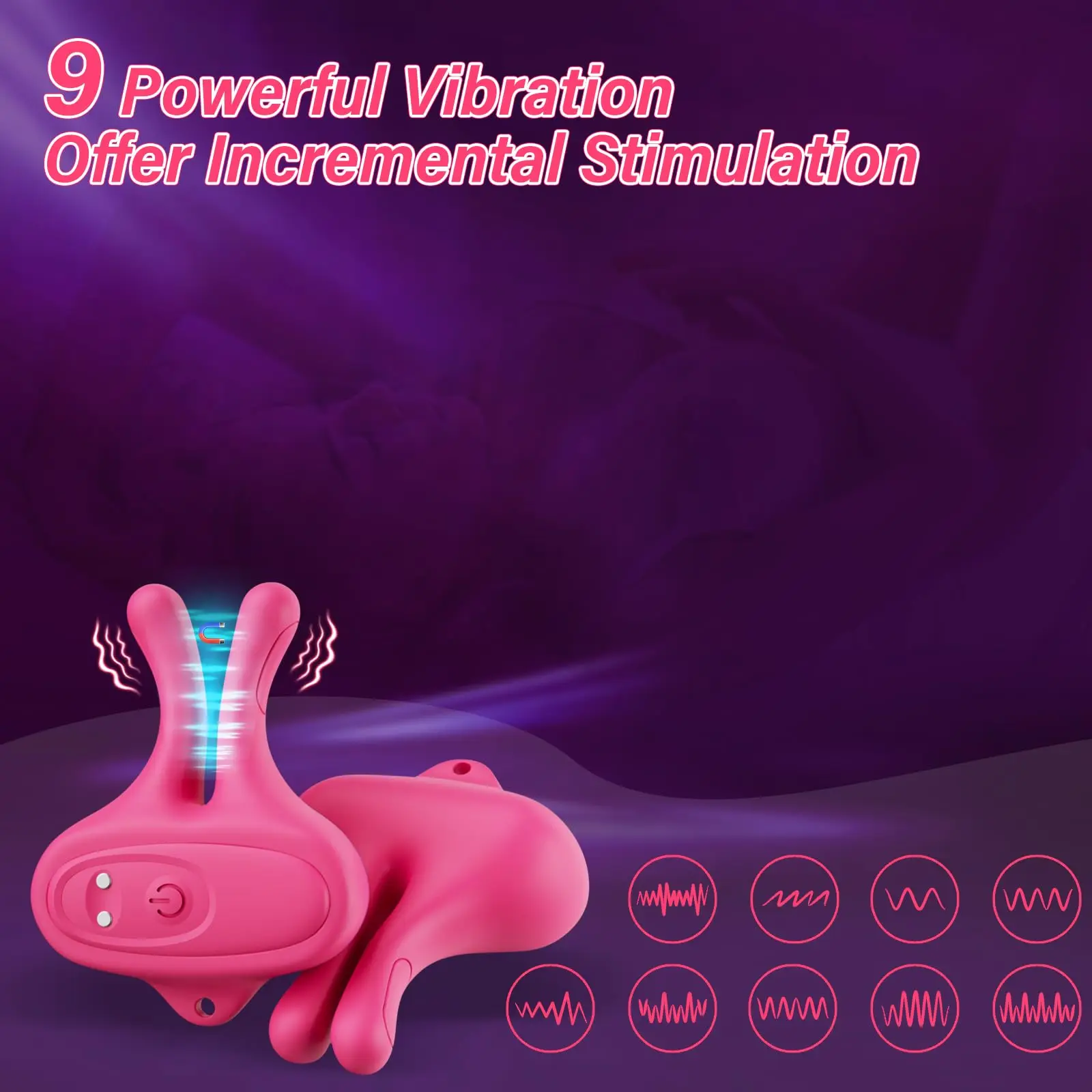 Vibrating Nipple Clamps Vibrator 9 Vibration Modes Magnetic Nipple Stimulation BDSM Adult Sex Toys for Women Couples Pleasure - Image 2